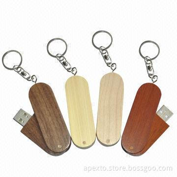 Wooden USB Flash Memory Drives with Big Capacity, Customized Logos Accepted
